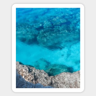 Crystal clear blue ocean water Sticker